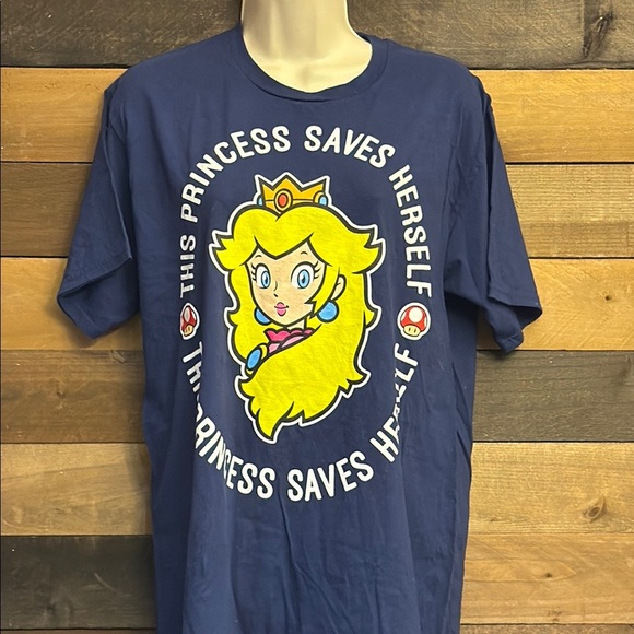 Nintendo Blue Princess Graphic Tee Short Sleeve - Picture 1 of 13